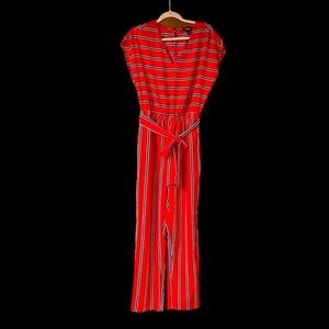 size small red stripe Express jumpersuit
